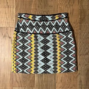 Loft patterned high-waisted pencil shirt
